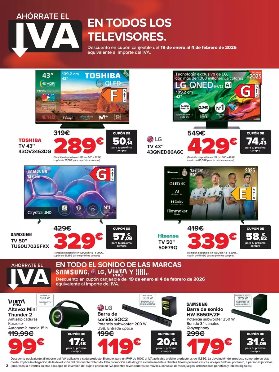 Ofertas de Carrefour España de 12 a 18 enero 2026 Ahorrate el IVA
