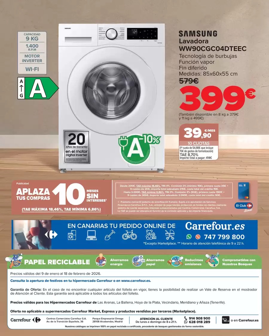 Ofertas de Carrefour España de 9 a 18 enero 2026 HOGAR Ofertas