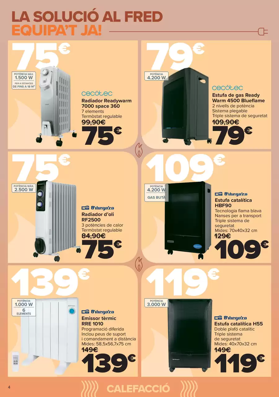 Ofertas de Carrefour España de 5 a 19 enero 2026 Calefacción Ofertas