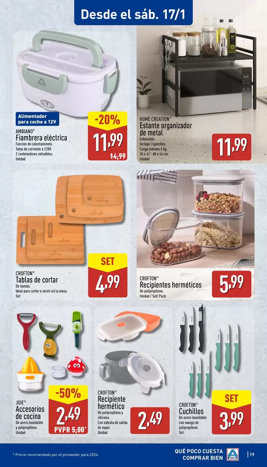 ALDI Spain Offers from 12 to 18 January 2026 How little it costs to buy well!