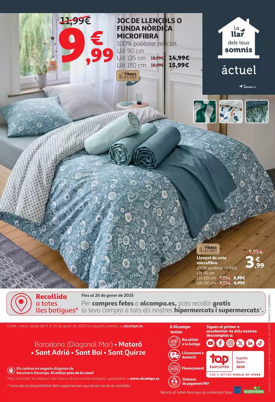 Ofertas de Alcampo España de 9 a 25 enero 2026 La Llar Dels Teus Somnis