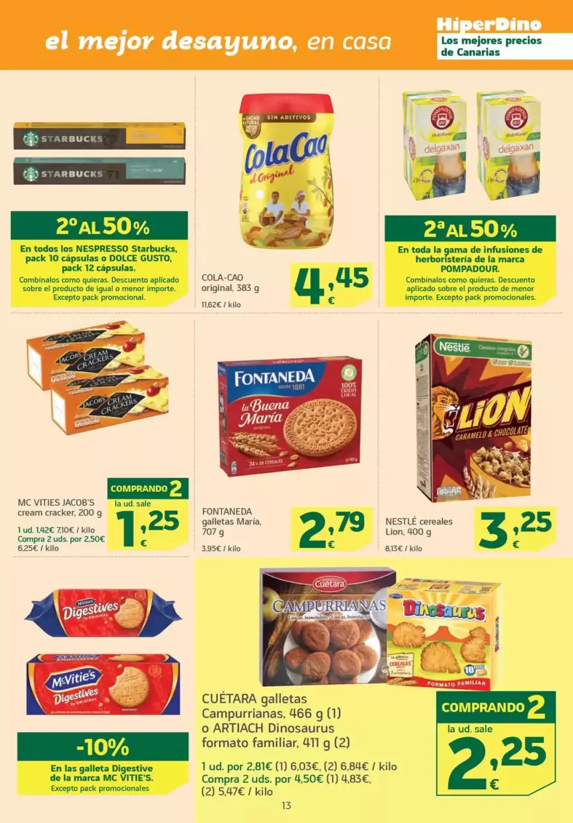 Page 13 dans Nouvelles offres chez HiperDino Espagne