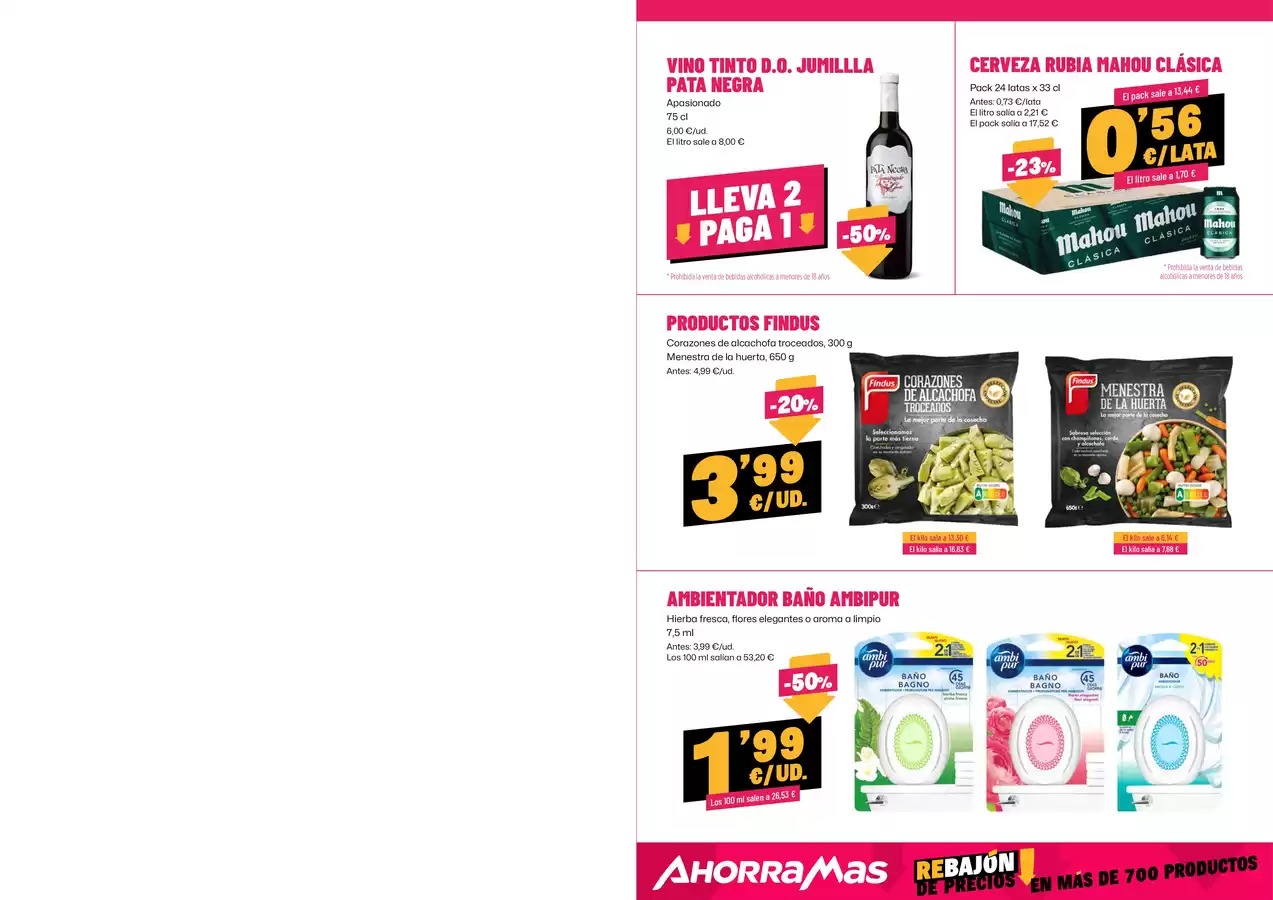 Ofertas de Ahorramas España de 8 a 14 enero 2026 Rebajón De Precios