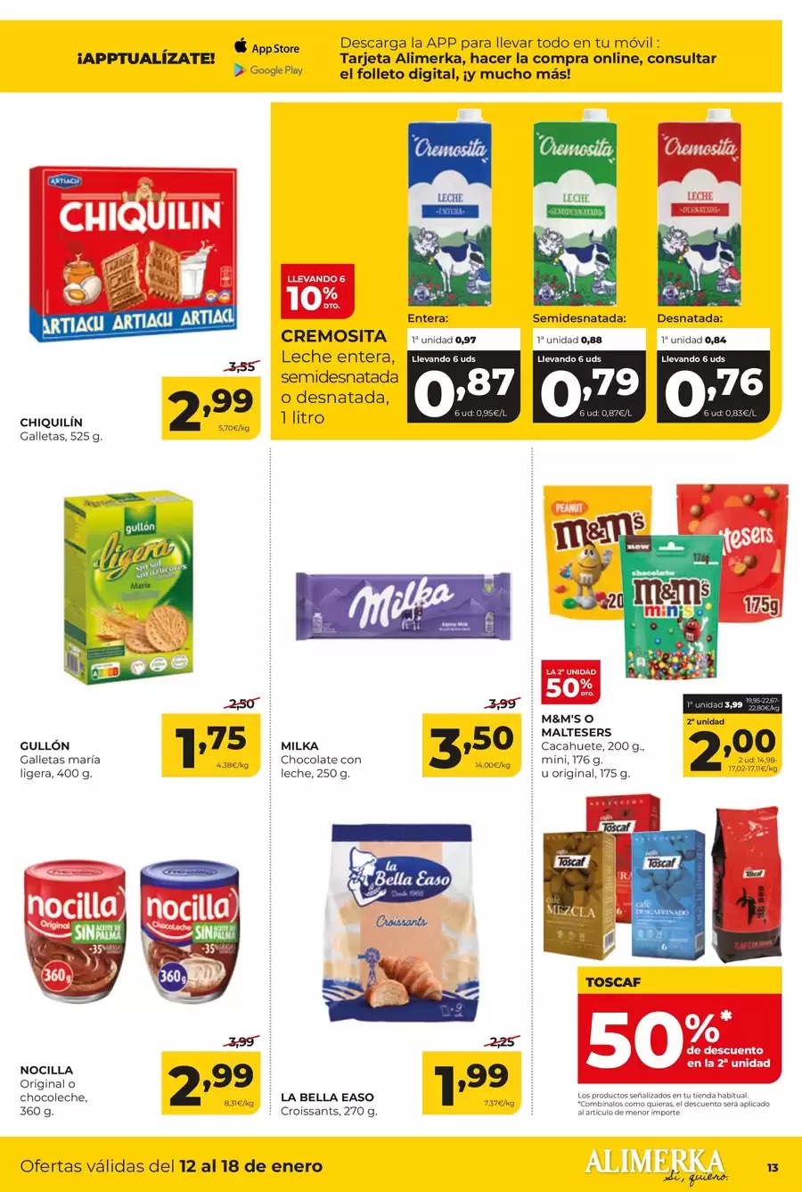 Ofertas de ‎Alimerka Supermercados‎ España de 12 a 18 enero 2026 ofertas semanales