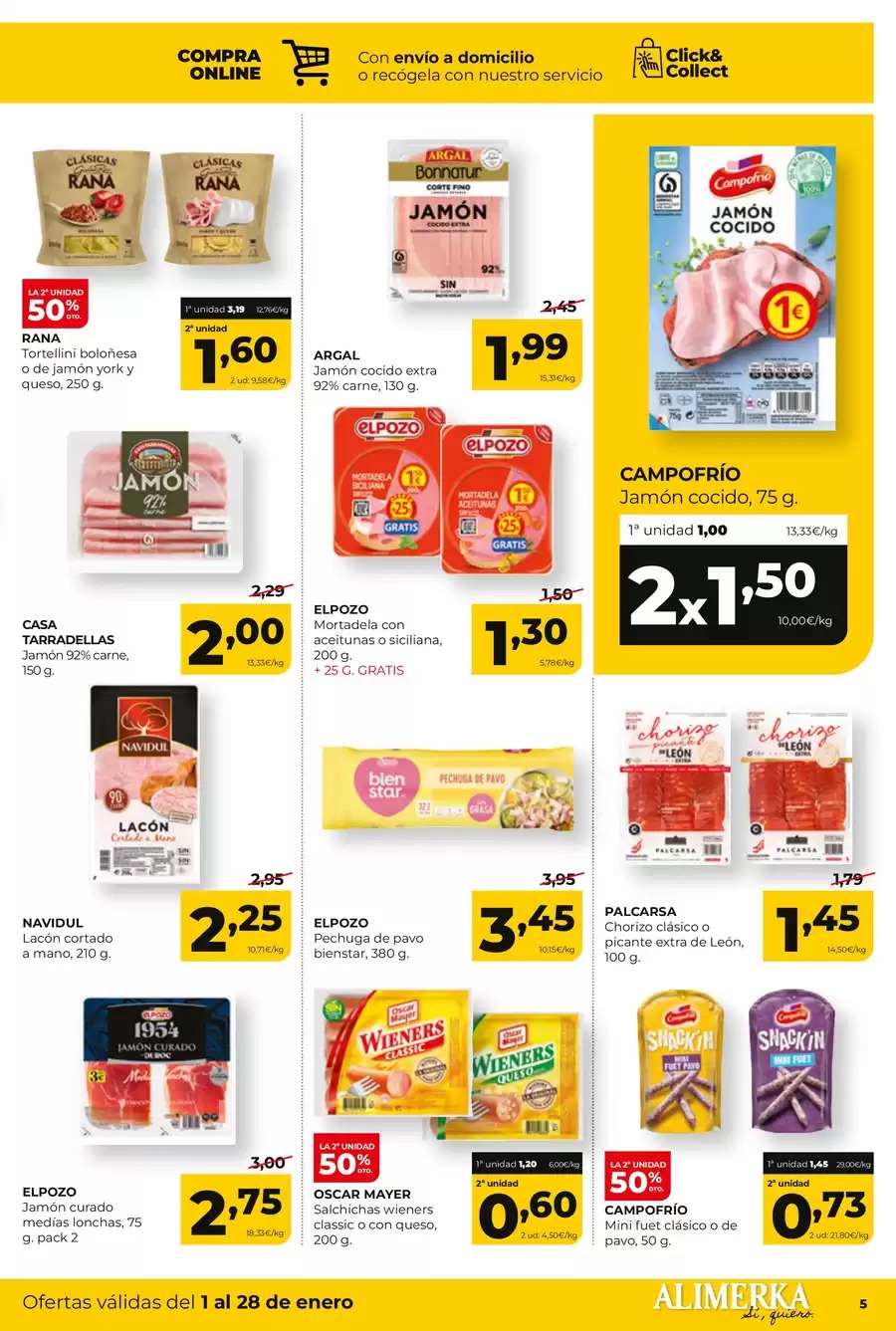 Ofertas de ‎Alimerka Supermercados‎  Castilla, León y Galicia  de 1 a 28 enero Nuevas ofertas