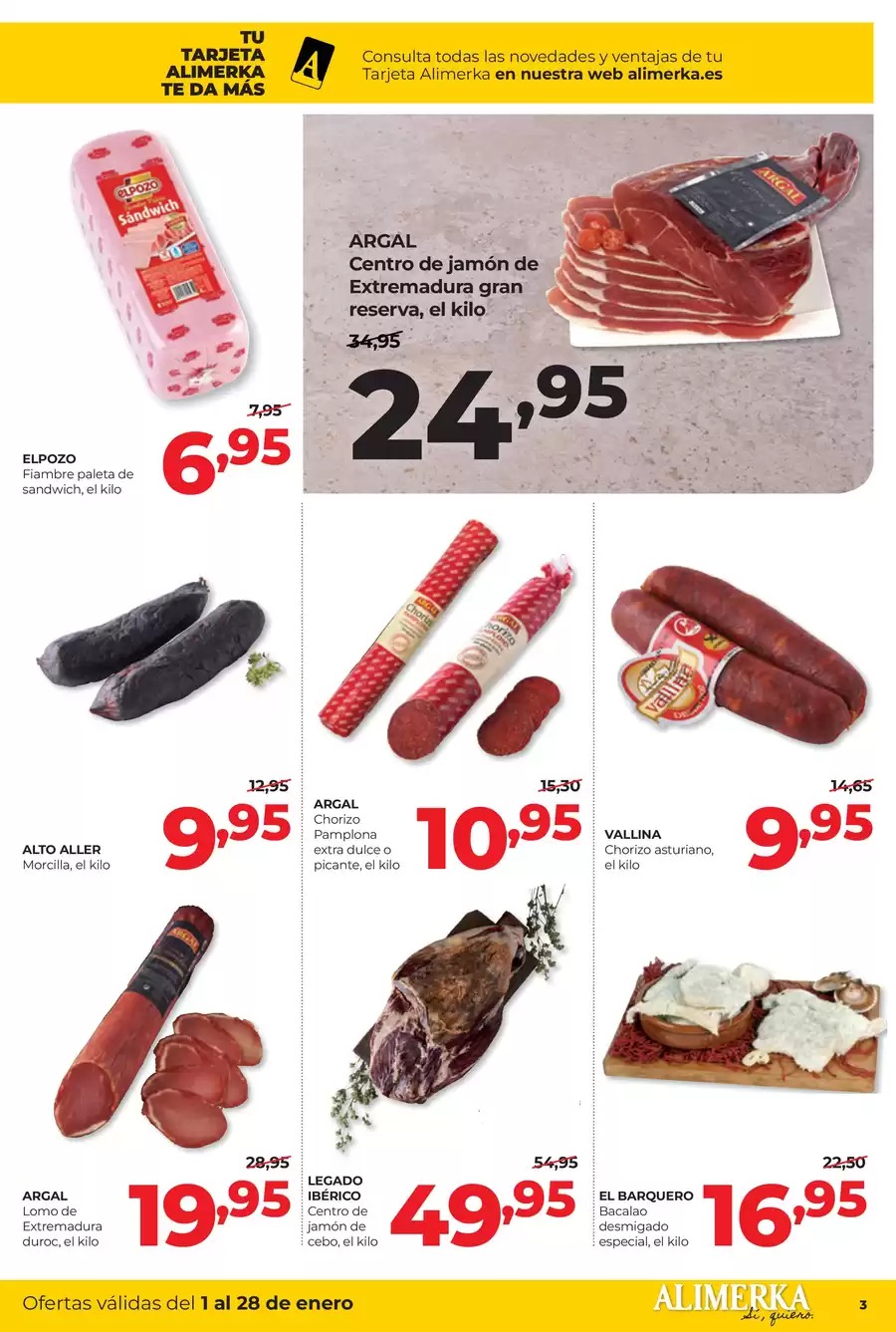 Ofertas de ‎Alimerka Supermercados‎  Castilla, León y Galicia  de 1 a 28 enero Nuevas ofertas