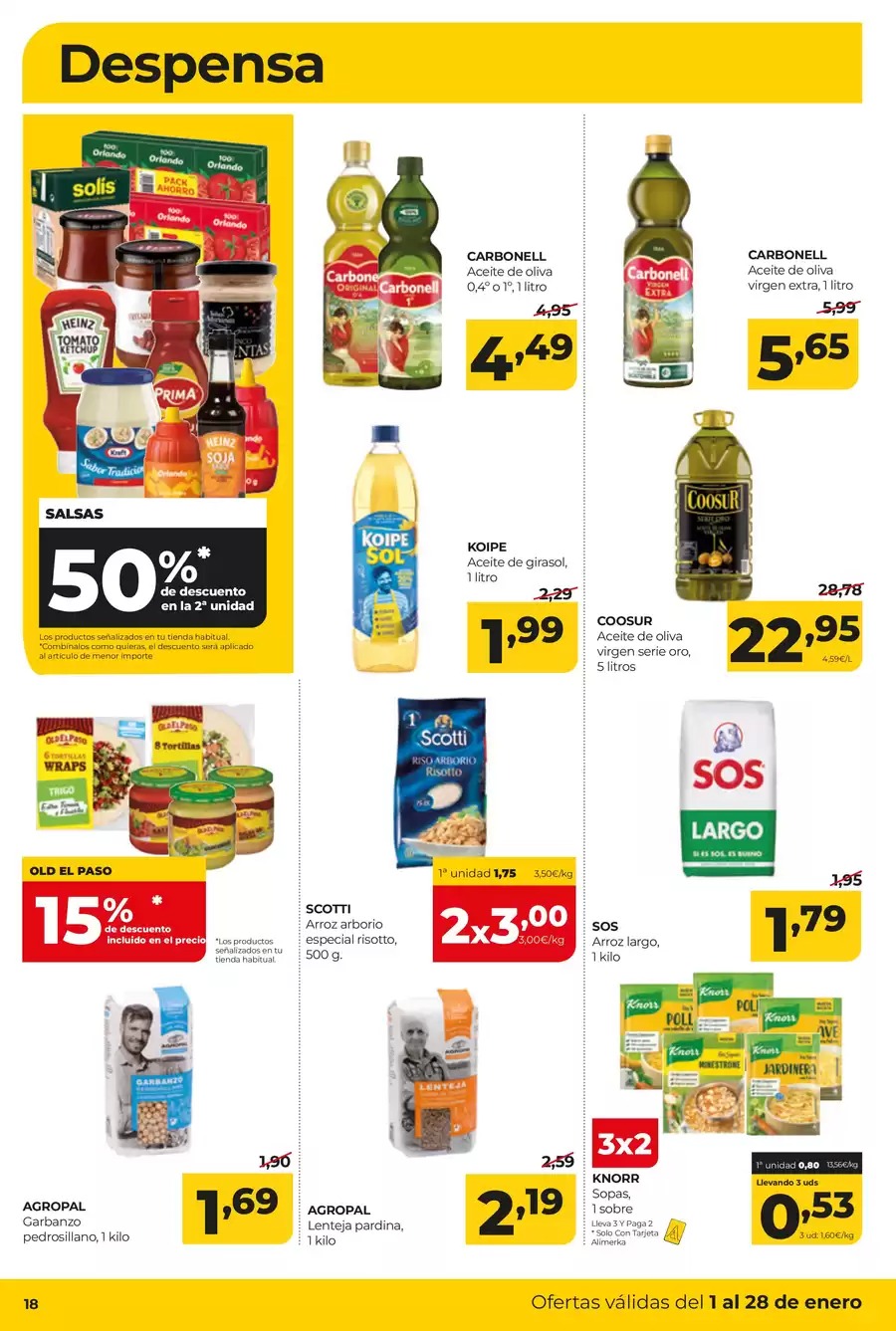 Ofertas de ‎Alimerka Supermercados‎  Castilla, León y Galicia  de 1 a 28 enero Nuevas ofertas