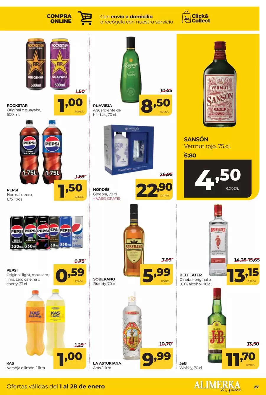 Ofertas de ‎Alimerka Supermercados‎  Castilla, León y Galicia  de 1 a 28 enero Nuevas ofertas