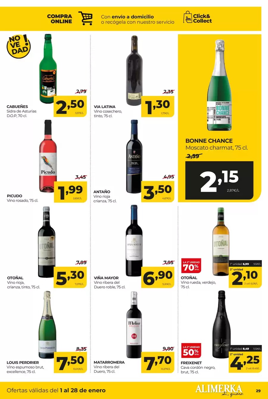 Ofertas de ‎Alimerka Supermercados‎  Asturias  de 1 a 28 enero Nuevas ofertas