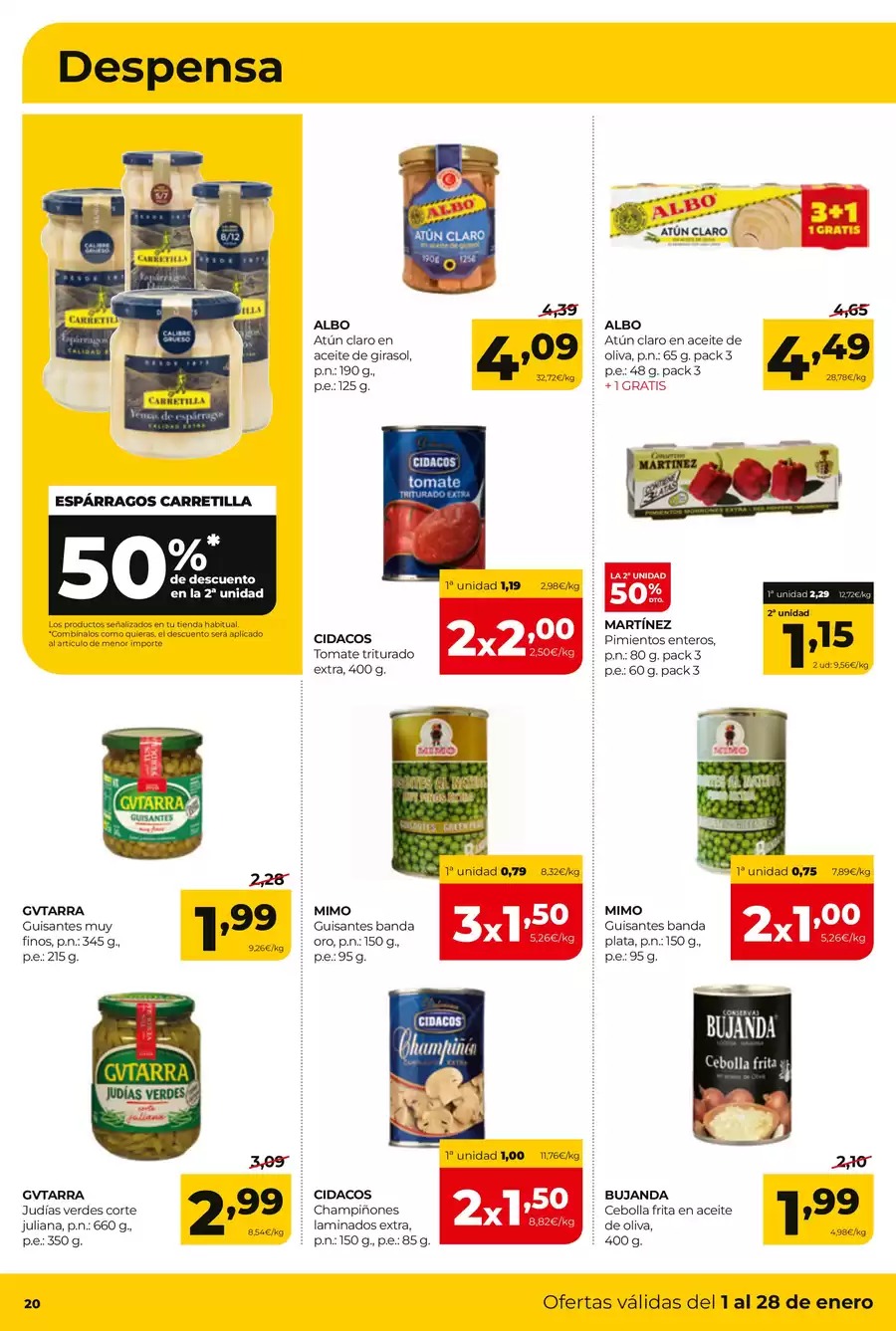 Ofertas de ‎Alimerka Supermercados‎  Asturias  de 1 a 28 enero Nuevas ofertas