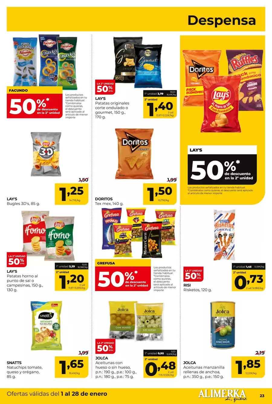 Ofertas de ‎Alimerka Supermercados‎  Asturias  de 1 a 28 enero Nuevas ofertas