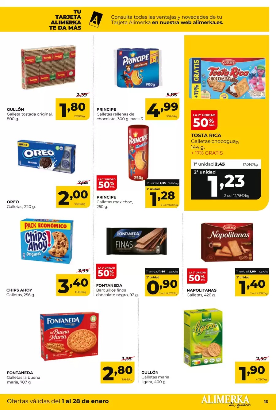 Ofertas de ‎Alimerka Supermercados‎  Asturias  de 1 a 28 enero Nuevas ofertas