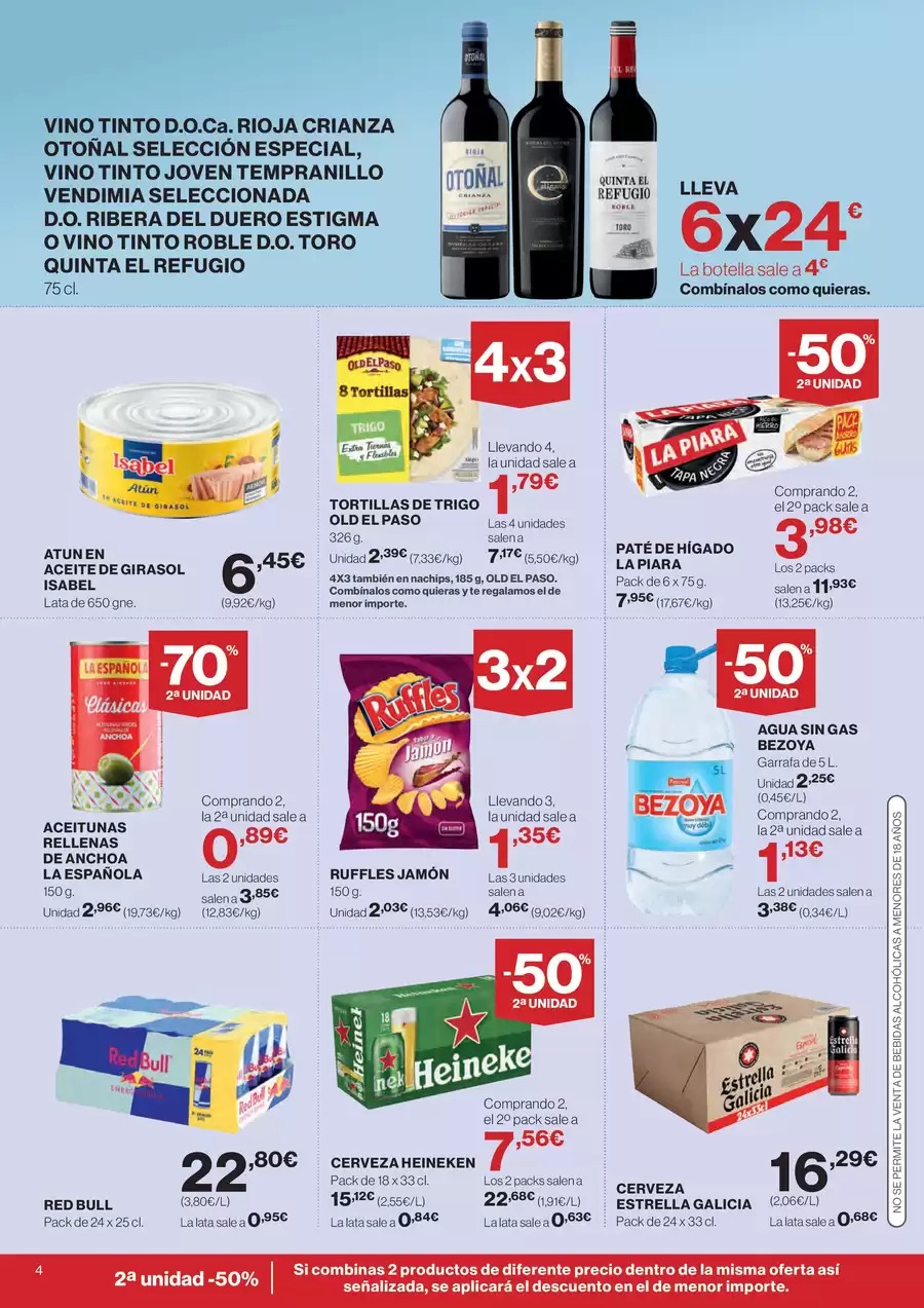 Ofertas de Hipercor España de 7 a 28 enero 2026 -50% en la 2ª Unidad