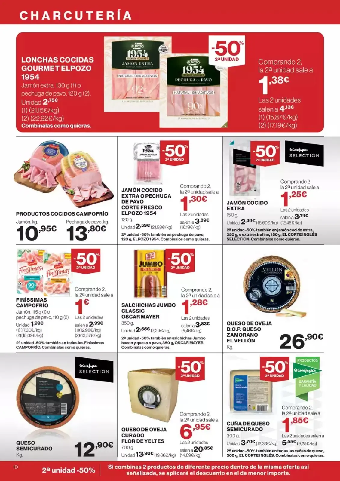 Page 10 in -50% on the 2nd Unit at Hipercor Spain