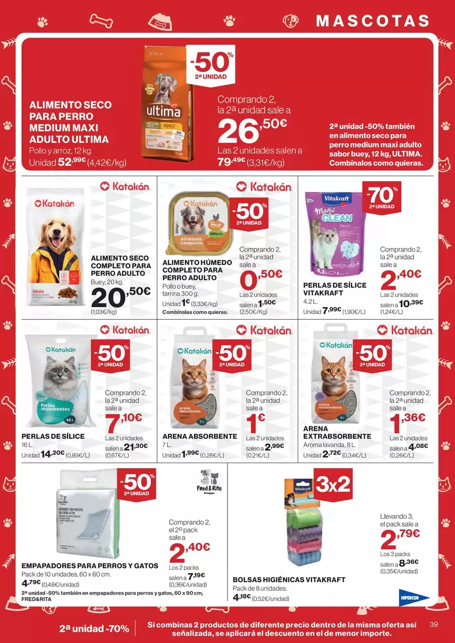 Ofertas de Hipercor España de 7 a 28 enero 2026 -50% en la 2ª Unidad