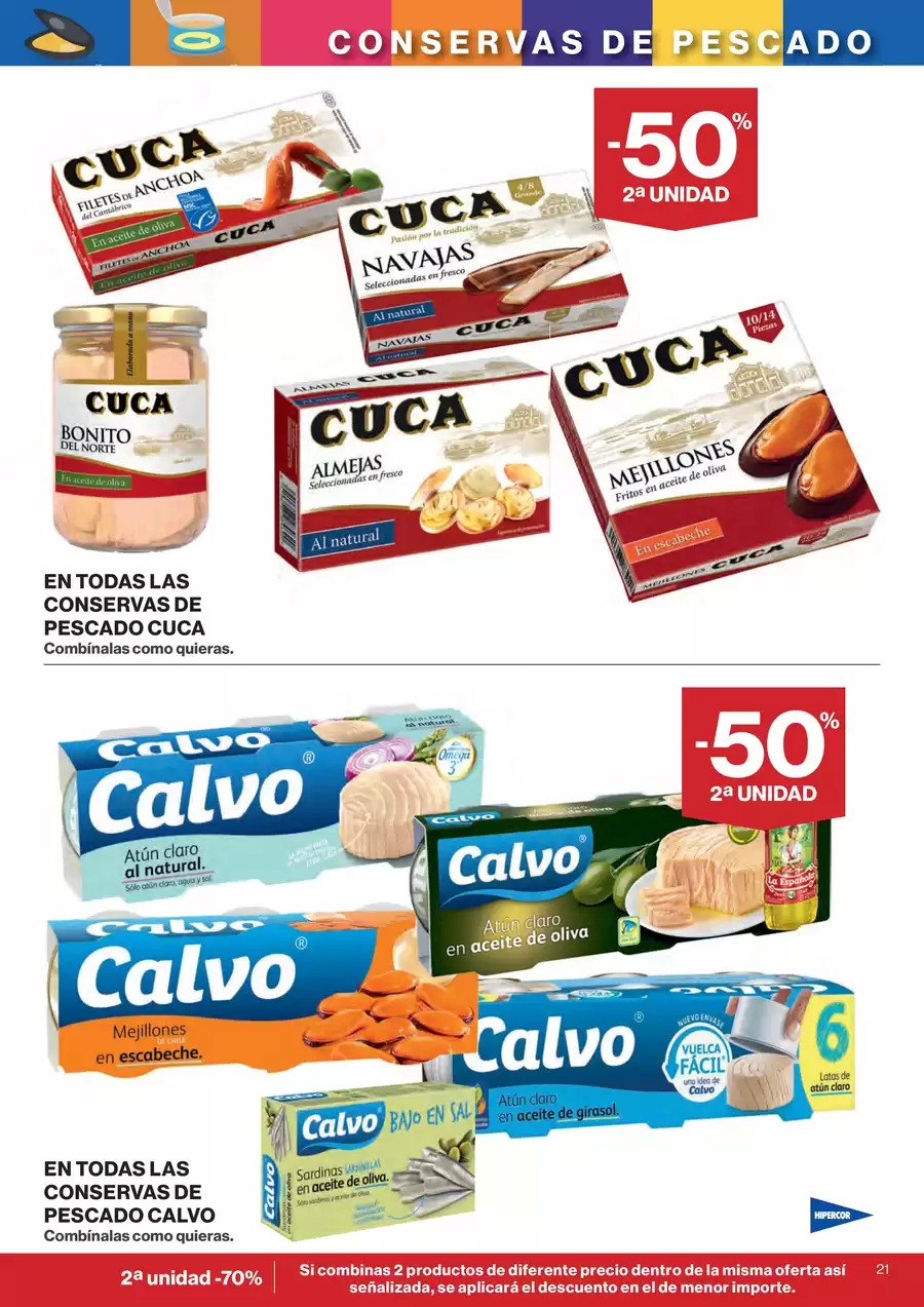 Ofertas de Hipercor España de 7 a 28 enero 2026 -50% en la 2ª Unidad