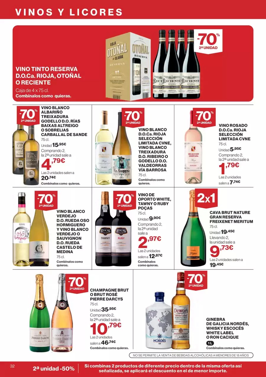 Ofertas de Hipercor España de 7 a 28 enero 2026 -50% en la 2ª Unidad