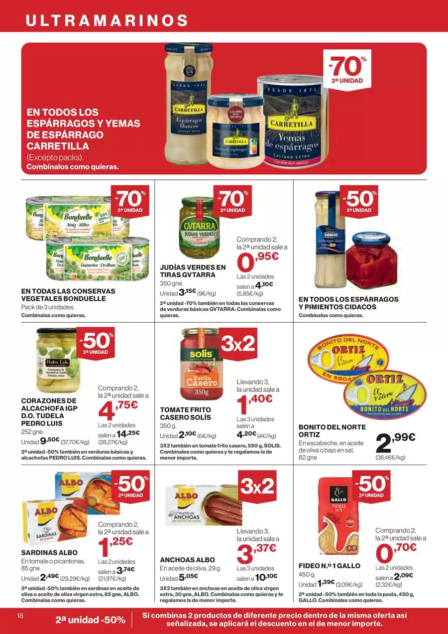 Ofertas de Hipercor España de 7 a 28 enero 2026 -50% en la 2ª Unidad