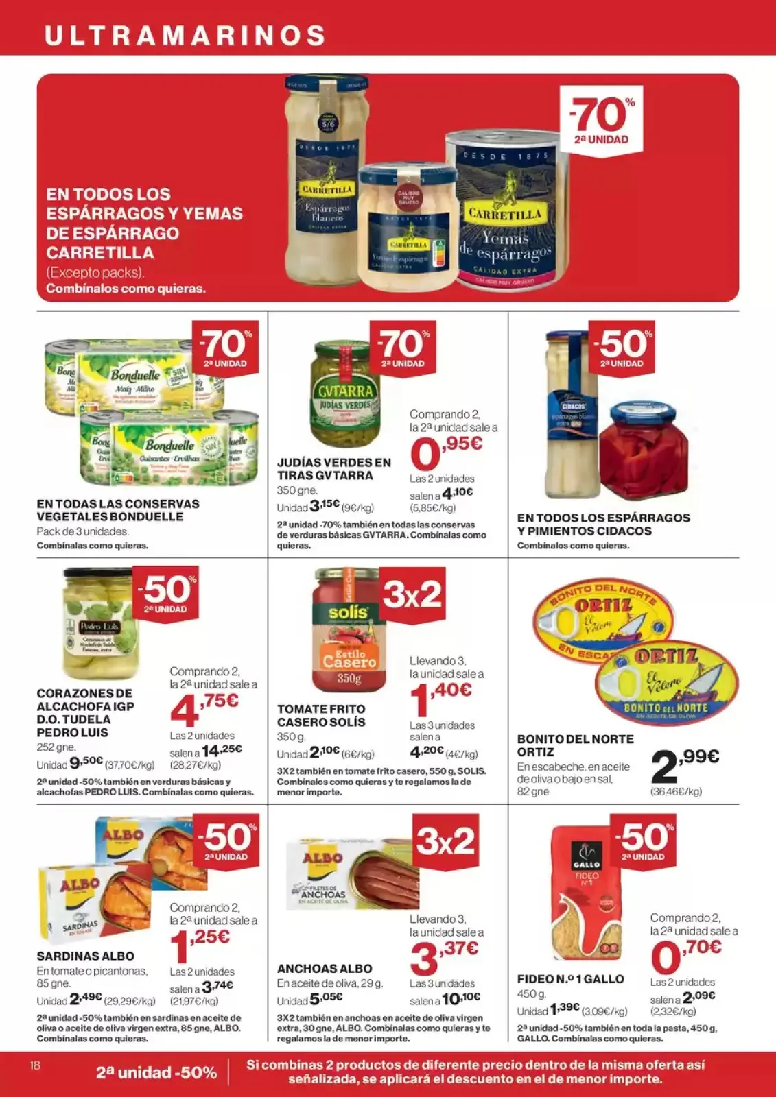 Page 18 in -50% on the 2nd Unit at Hipercor Spain