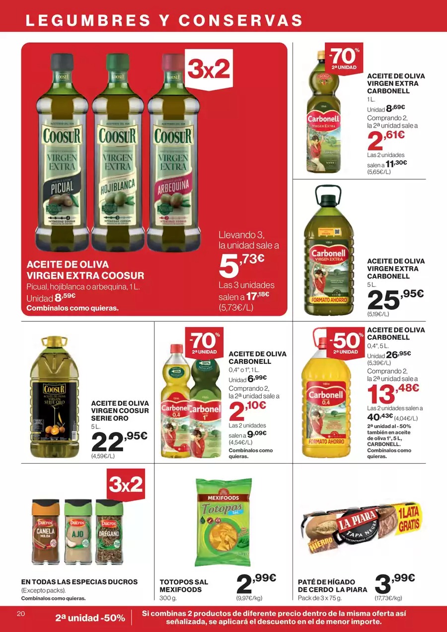 Ofertas de Hipercor España de 7 a 28 enero 2026 -50% en la 2ª Unidad