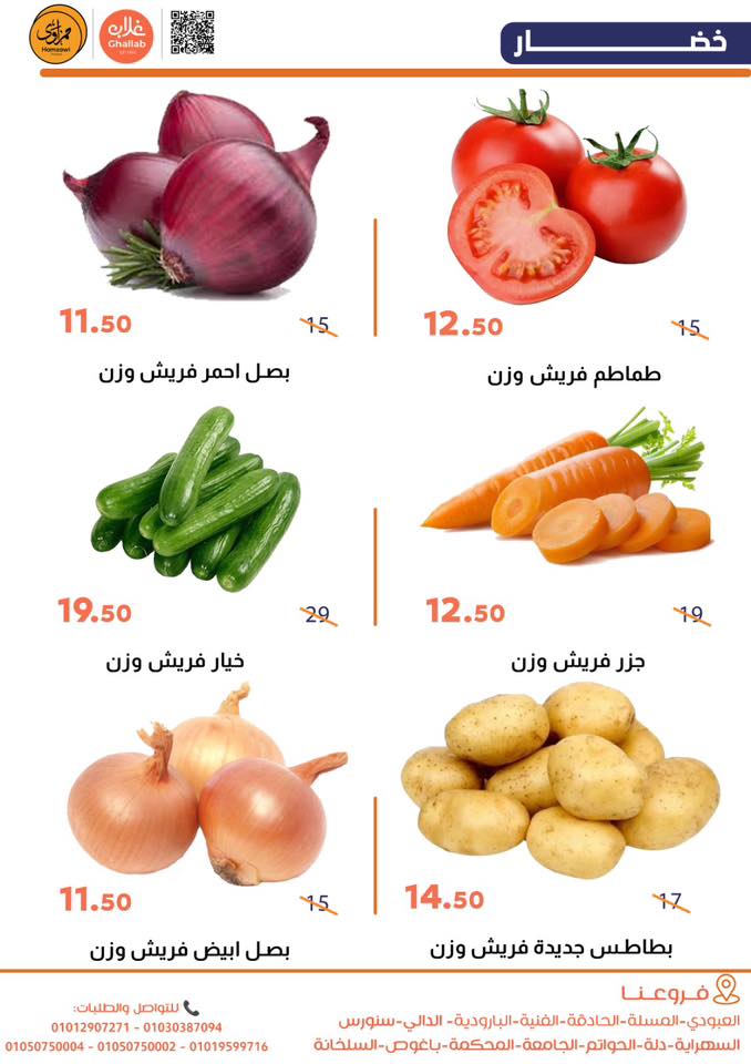 Ofertas de Mercados de Ghallab Egipto de 15 a 16 enero 2026 Ofertas de frutas y verduras