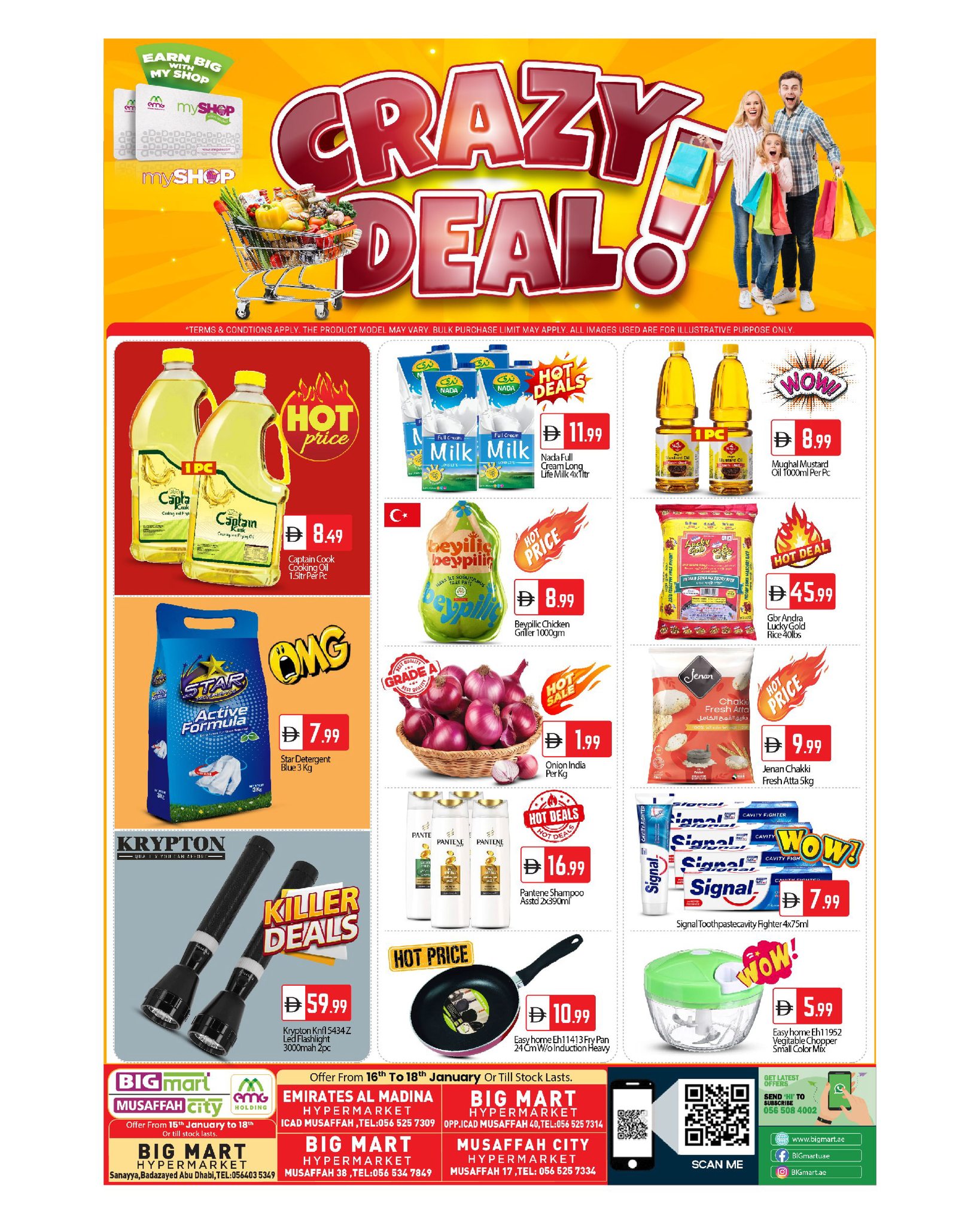 BIGmart  Mussafah  Offers from 16 to 18 January Crazy Deal - Page 1