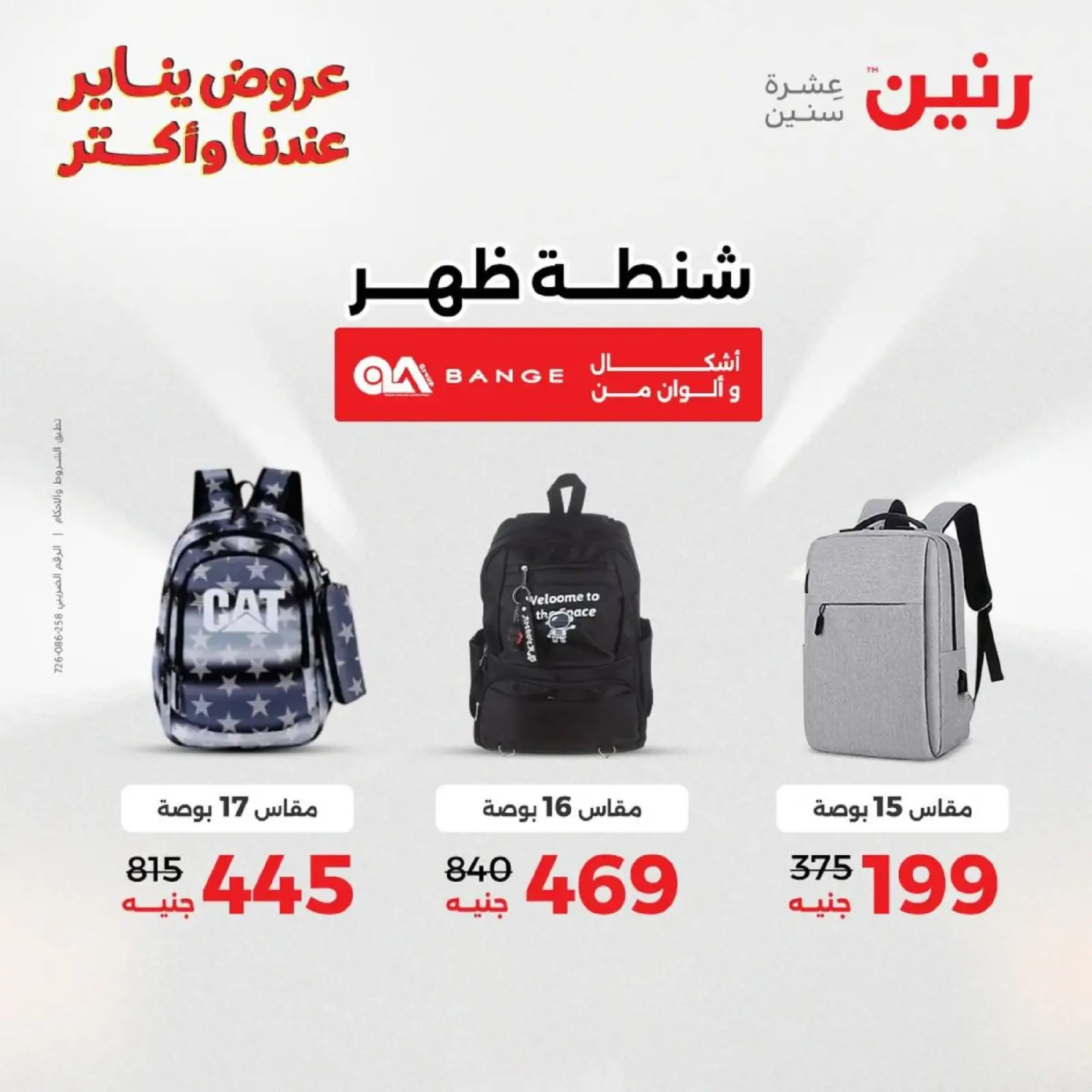 صفحة 12 ضمن عروض الشنط، السجاد ولعب الأطفال في رنين مصر