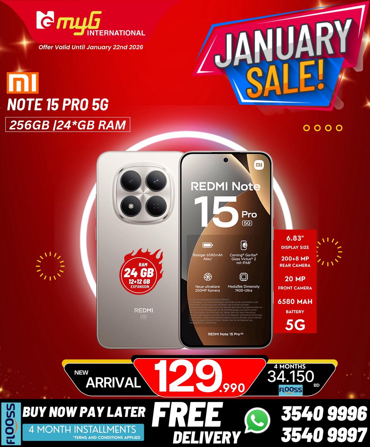 Offres MYG International Bahrein de 16 à 22 janvier 2026 Offres de janvier