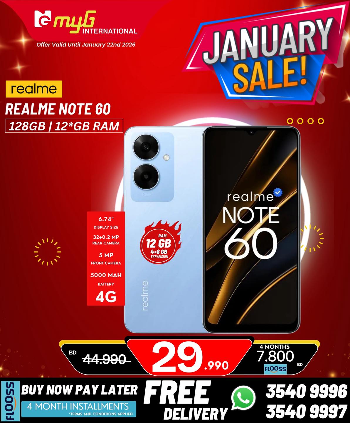 Offres MYG International Bahrein de 16 à 22 janvier 2026 Offres de janvier