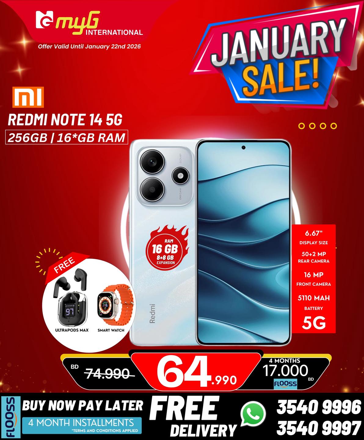 Offres MYG International Bahrein de 16 à 22 janvier 2026 Offres de janvier