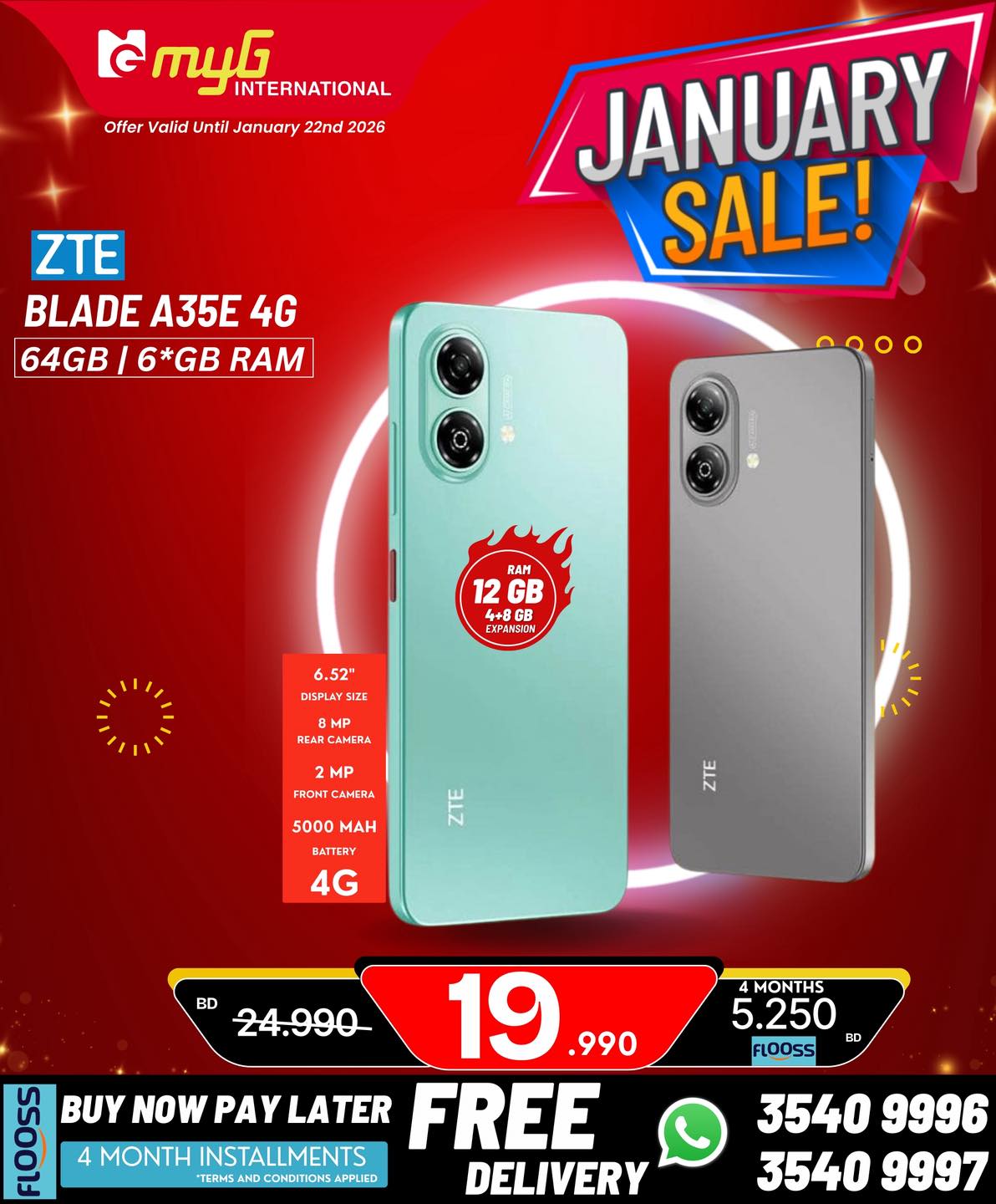 Offres MYG International Bahrein de 16 à 22 janvier 2026 Offres de janvier