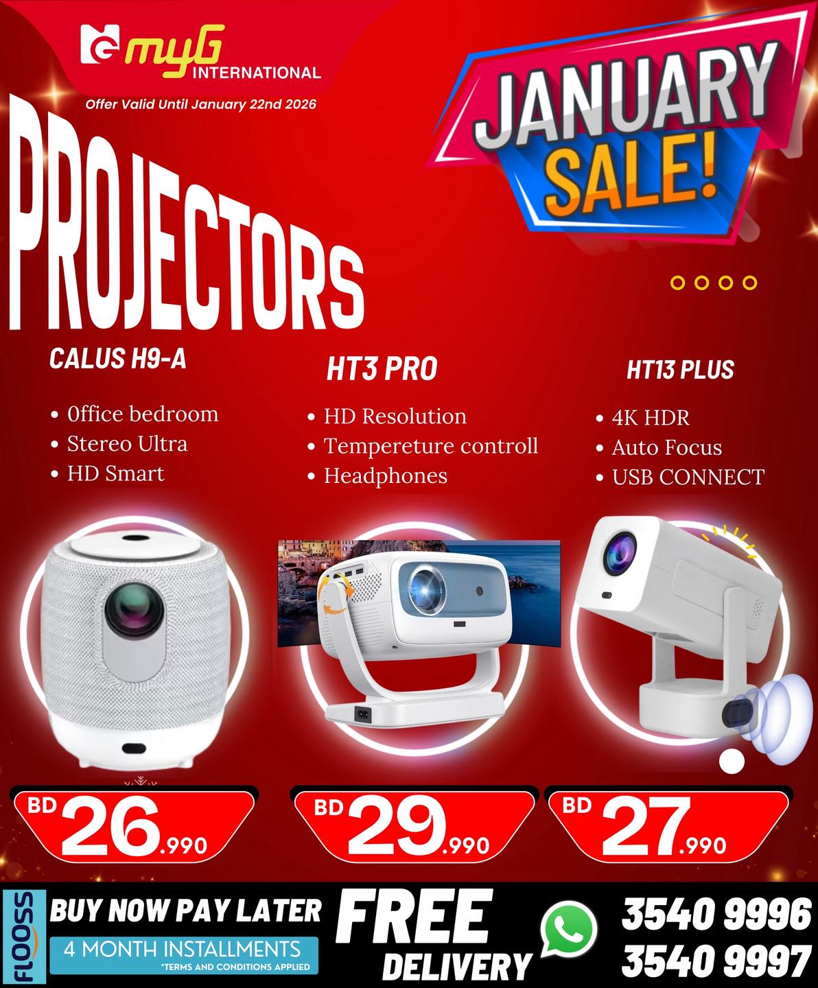 Offres MYG International Bahrein de 16 à 22 janvier 2026 Offres de janvier