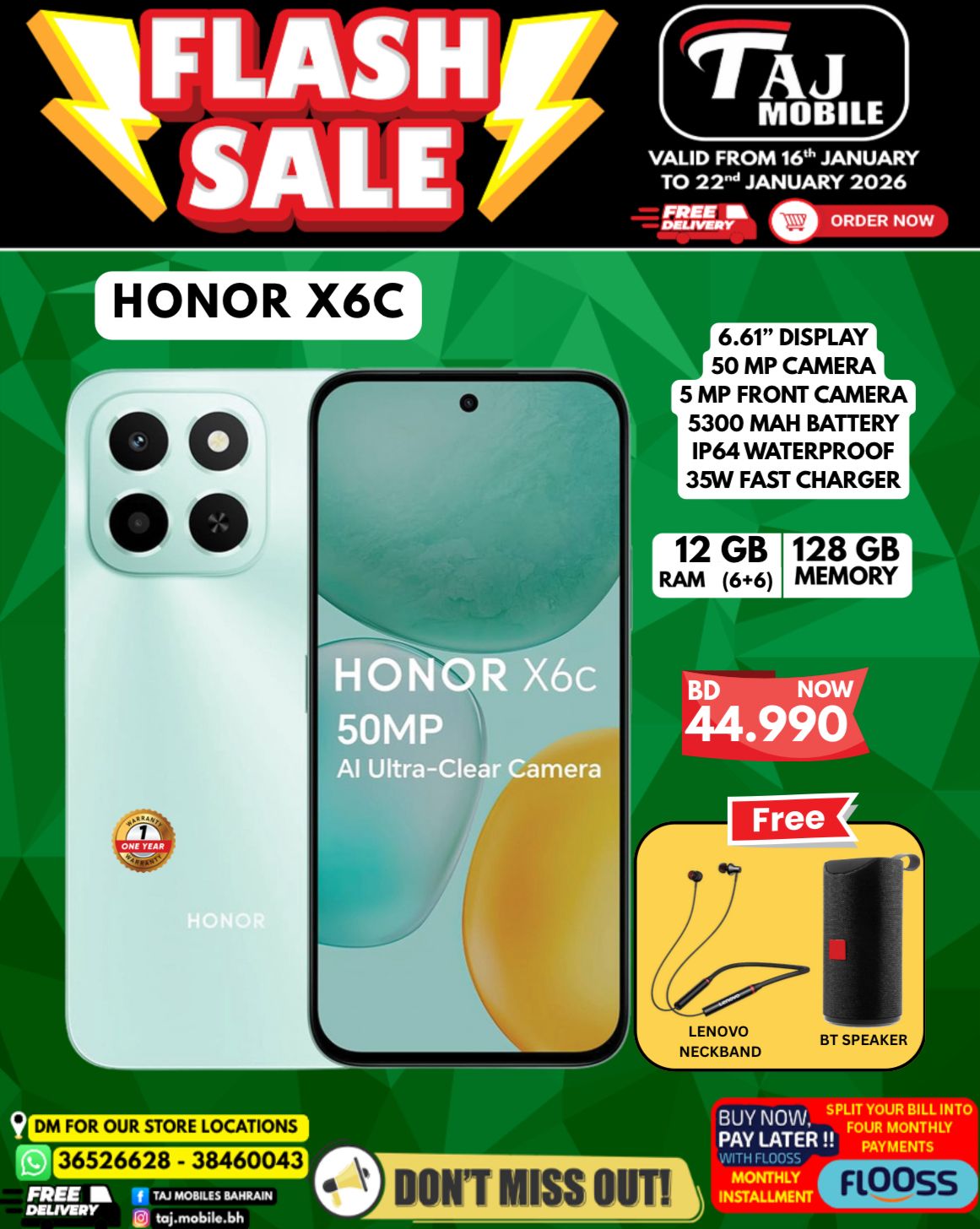 Offres Mobiles Taj Bahrein de 16 à 22 janvier 2026 vente Flash
