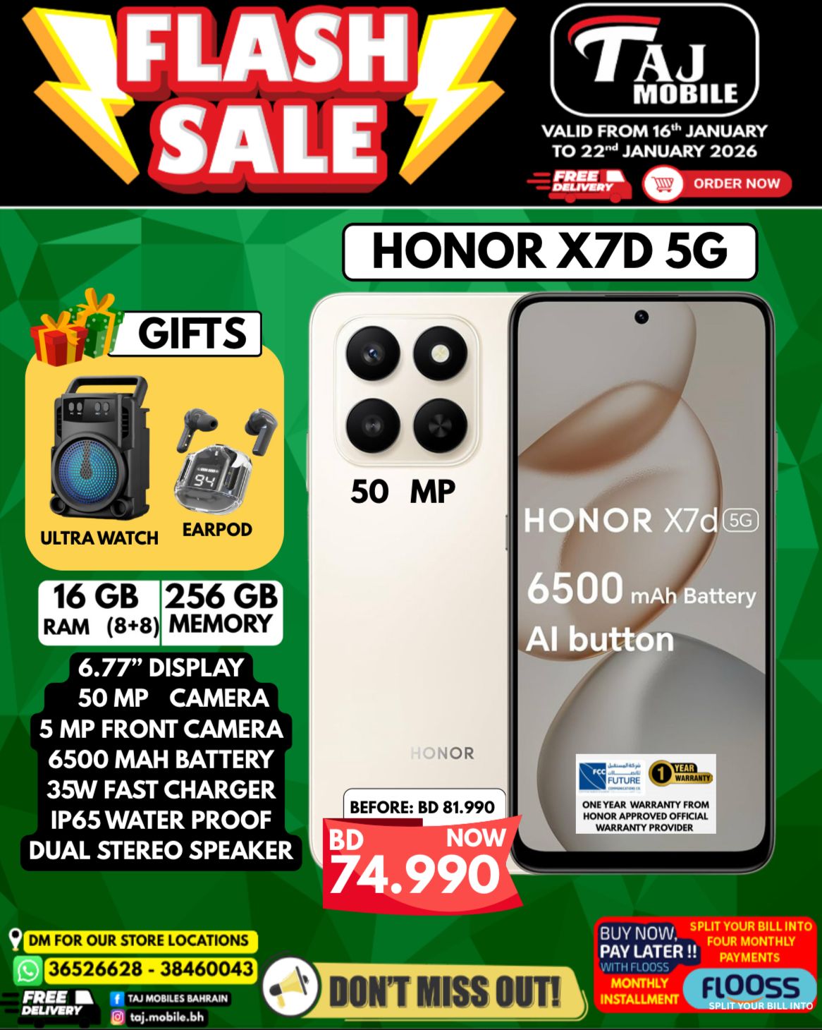 Offres Mobiles Taj Bahrein de 16 à 22 janvier 2026 vente Flash