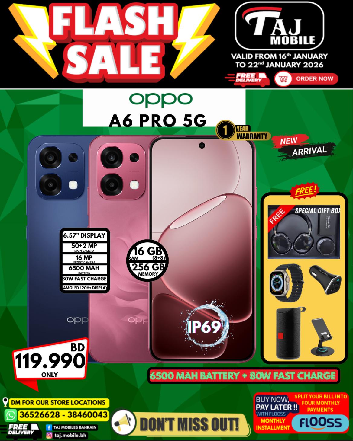 Offres Mobiles Taj Bahrein de 16 à 22 janvier 2026 vente Flash