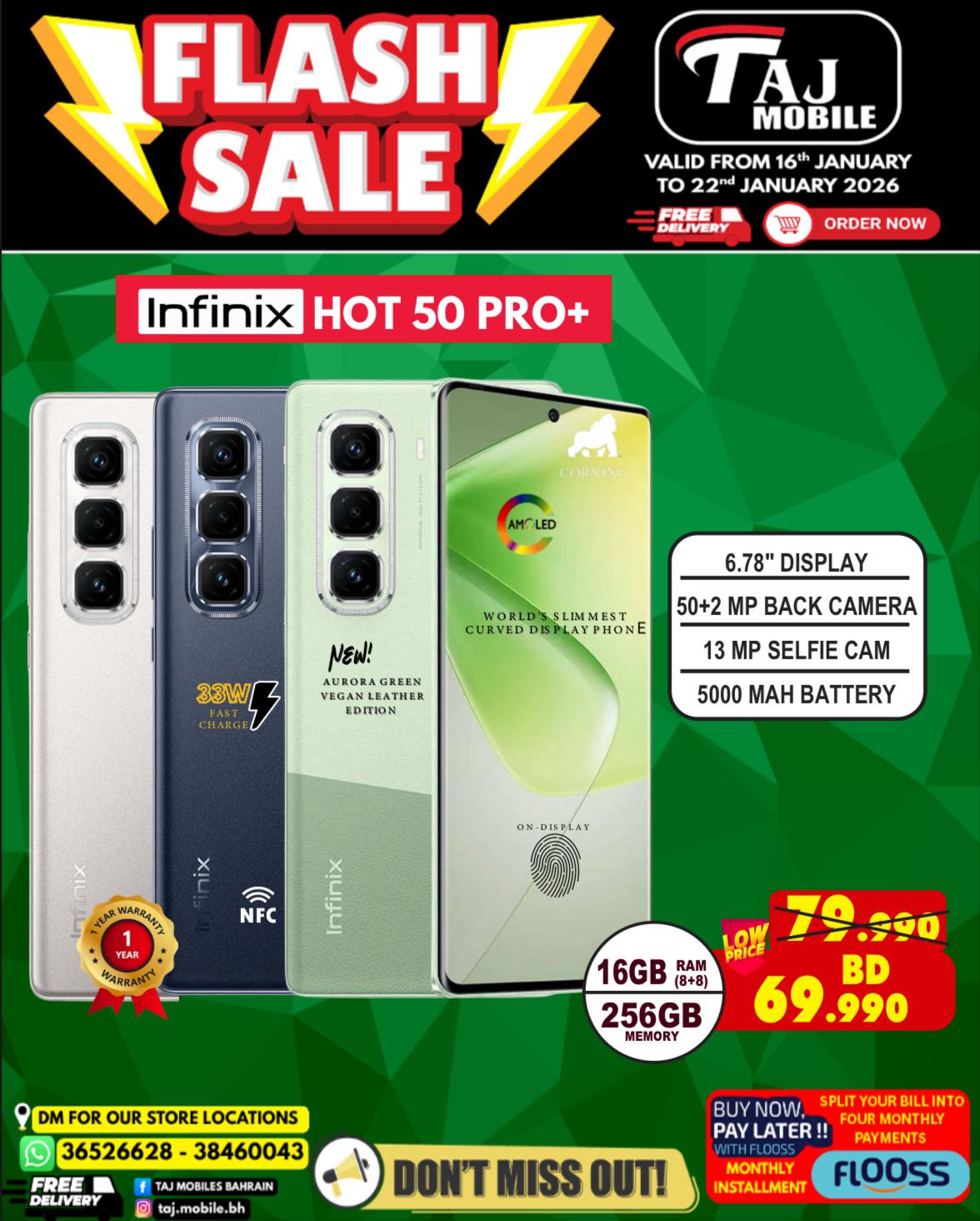 Offres Mobiles Taj Bahrein de 16 à 22 janvier 2026 vente Flash