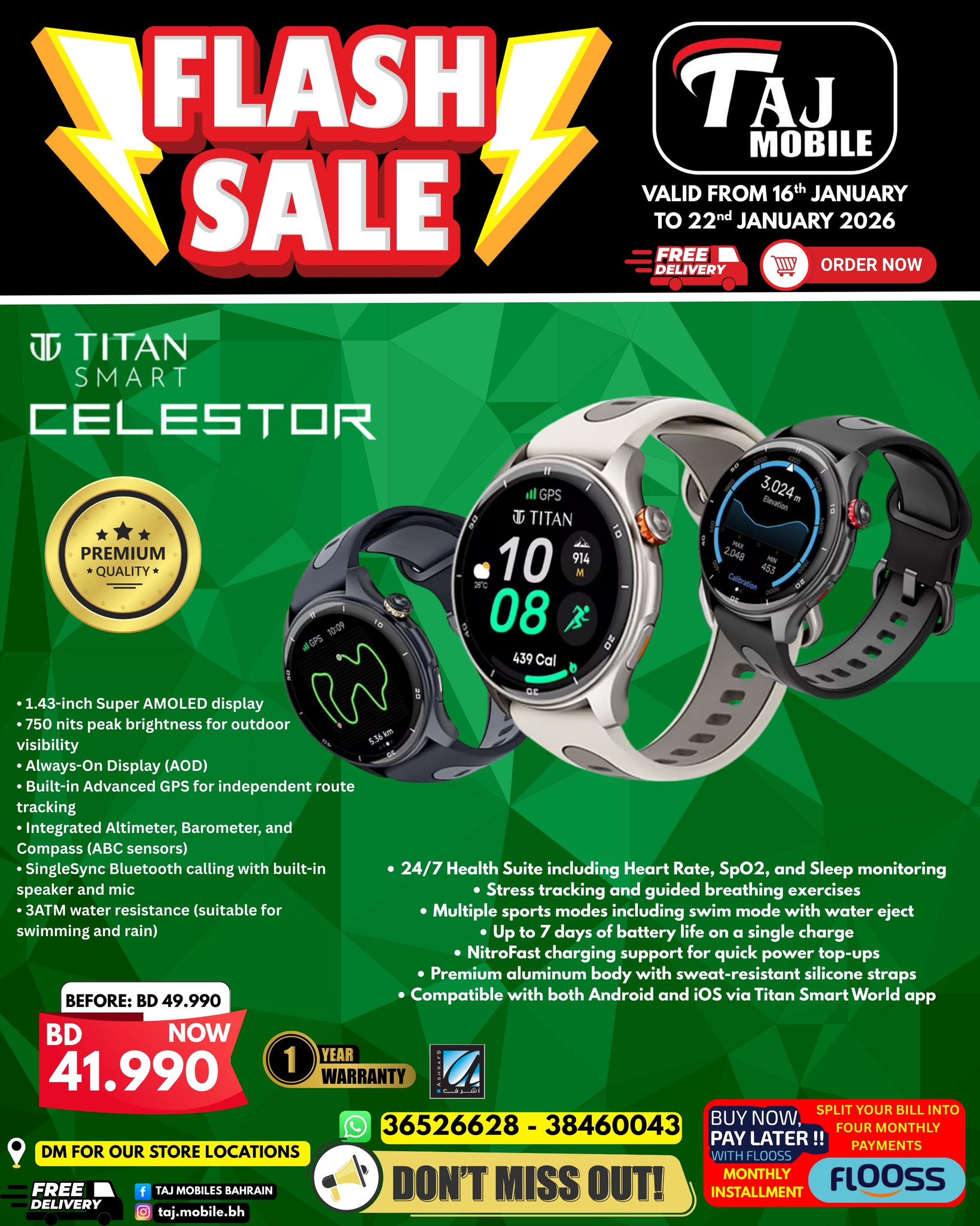 Offres Mobiles Taj Bahrein de 16 à 22 janvier 2026 vente Flash