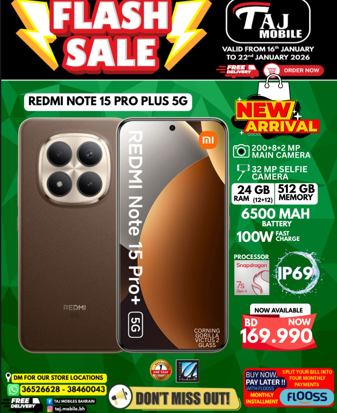 Offres Mobiles Taj Bahrein de 16 à 22 janvier 2026 vente Flash
