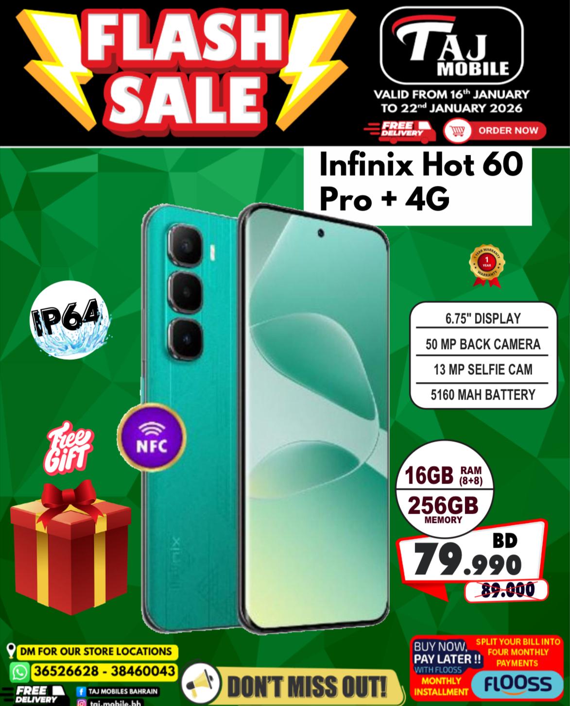 Offres Mobiles Taj Bahrein de 16 à 22 janvier 2026 vente Flash