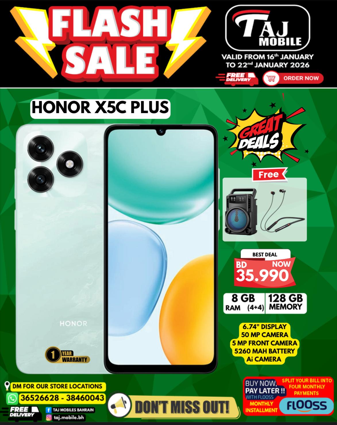 Offres Mobiles Taj Bahrein de 16 à 22 janvier 2026 vente Flash