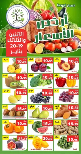 عروض حصاد البساتين السعودية من 19 حتى 20 يناير 2026 أرخص الأسعار