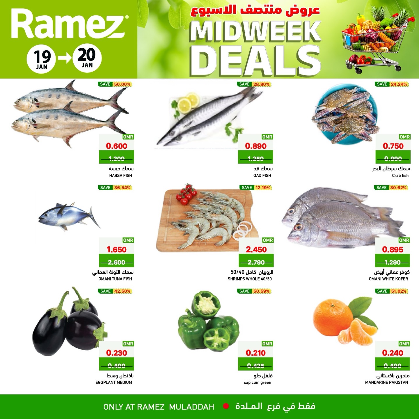 عروض أسواق رامز  الملدة  من 19 حتى 20 يناير 2026 عروض منتصف الإسبوع