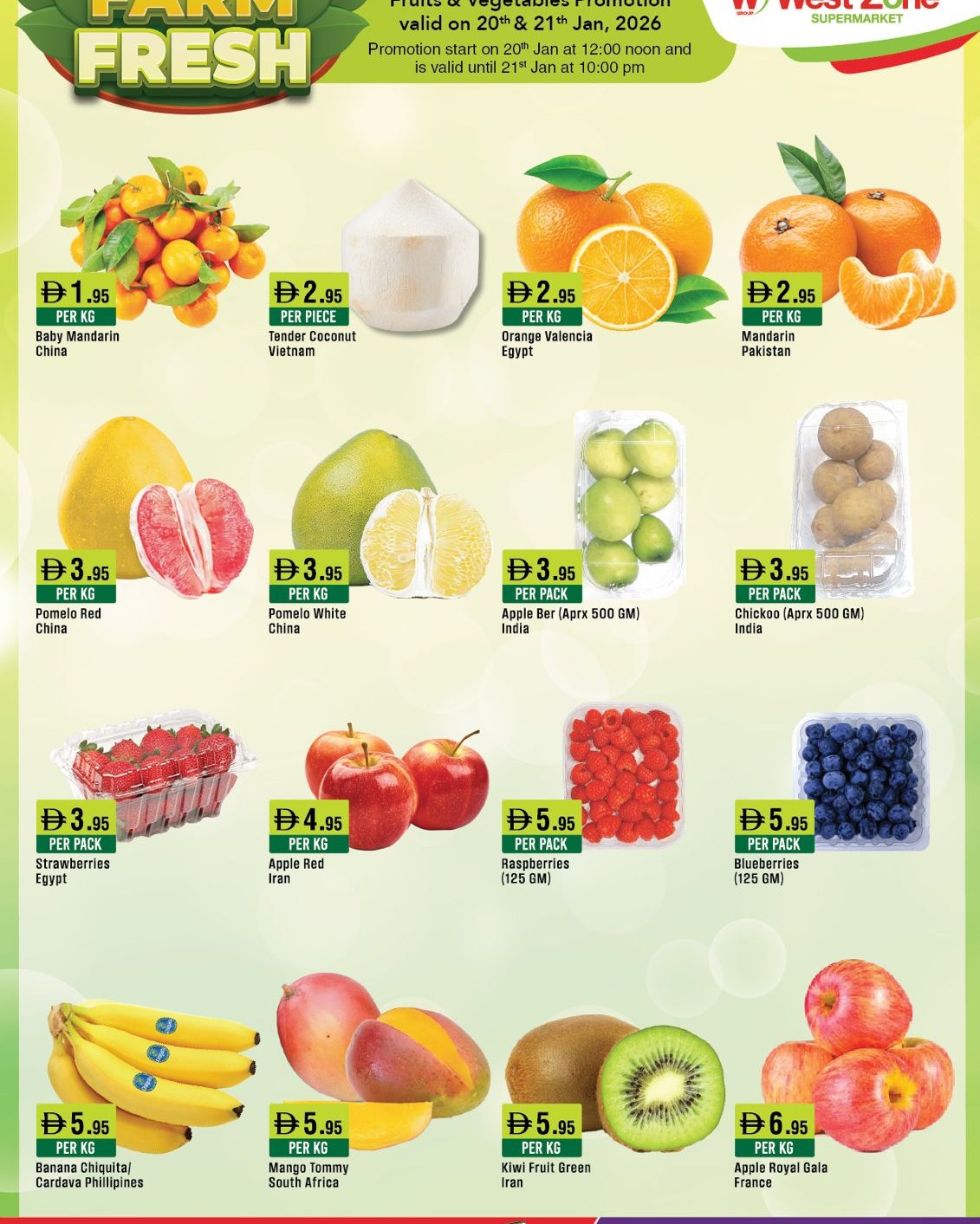 West Zone supermarket UAE Offers from 20 to 21 January 2026 Fresh deals - Page 1
