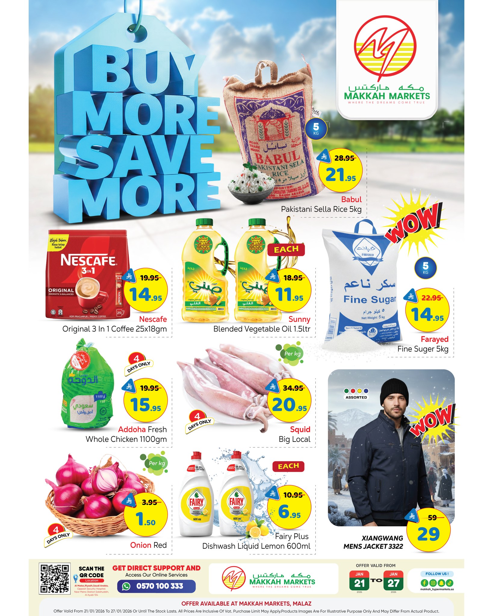 Ofertas de Hipermercado Makkah  Malaz  de 21 a 27 enero Compre más ahorre más - Página 1