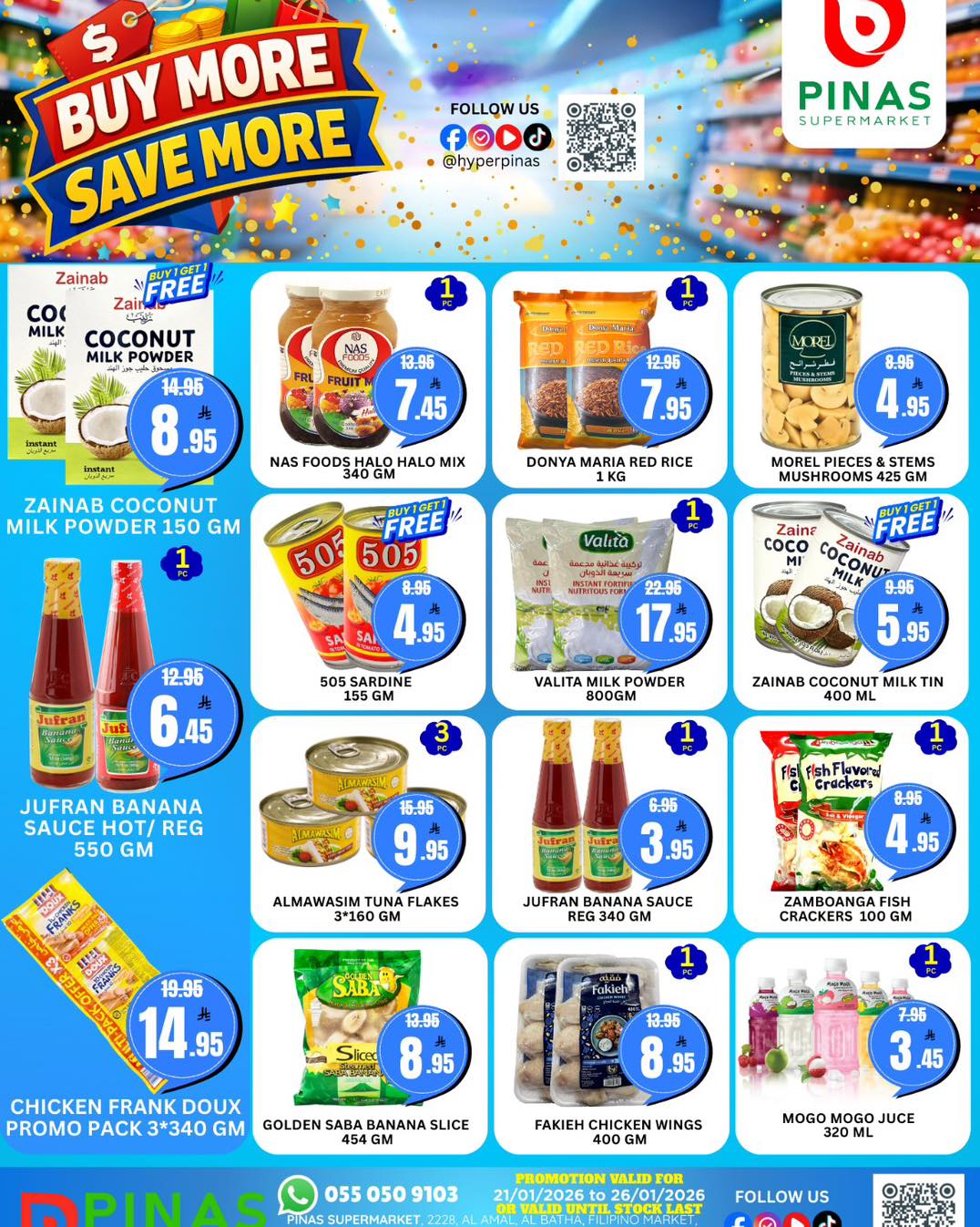 Pinas Supermarket Saudi Arabia Offers from 21 to 26 January 2026 Buy more, save more