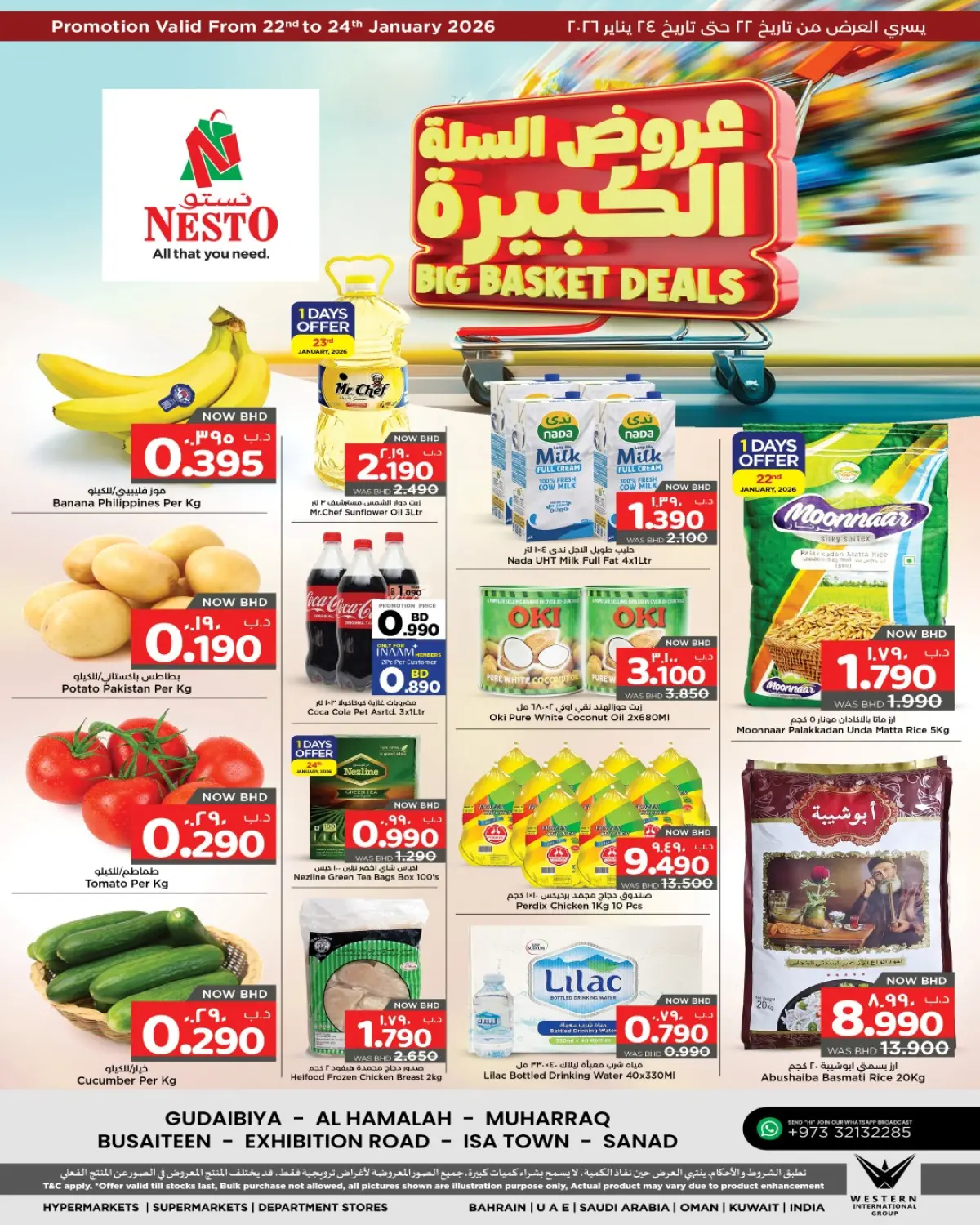 Nesto Bahrain Offers from 22 to 24 January 2026 Big Basket Deals - Page 1