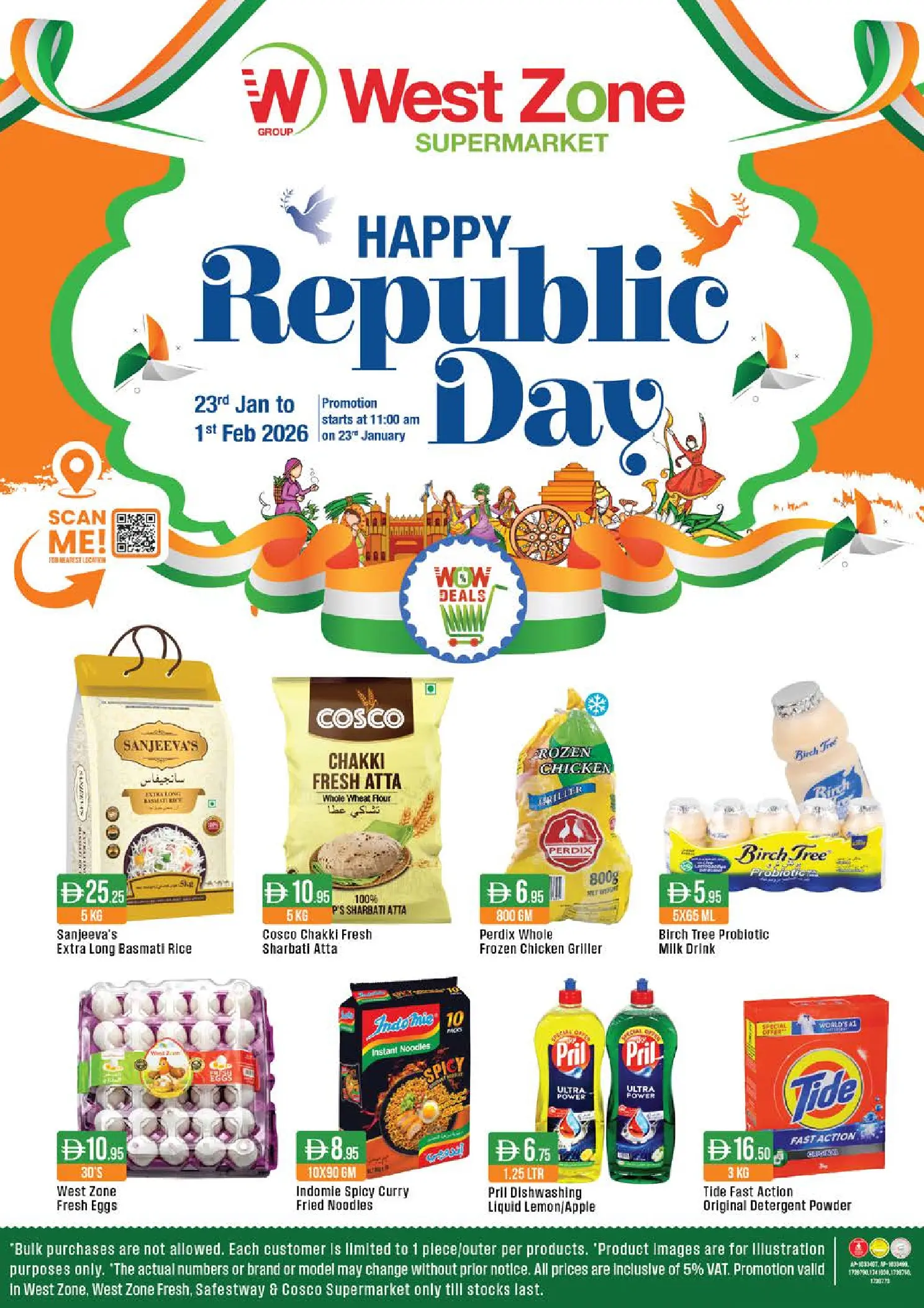 West Zone supermarket UAE Offers from 23 January to 1 February 2026 Happy Republic Day Offers - Page 1