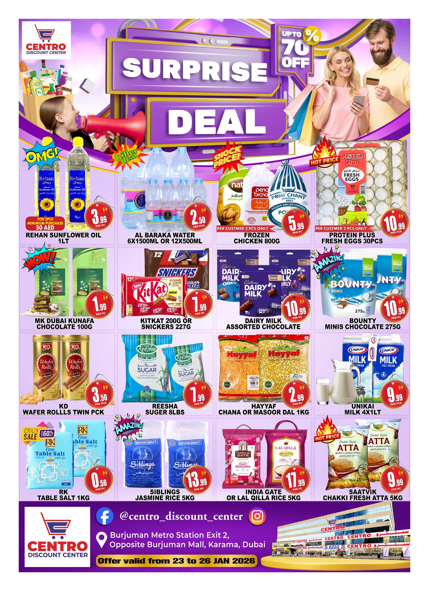 Ofertas de Centro de descuentos de ahorro  Dubai  de 23 a 26 enero Ofertas de fin de semana