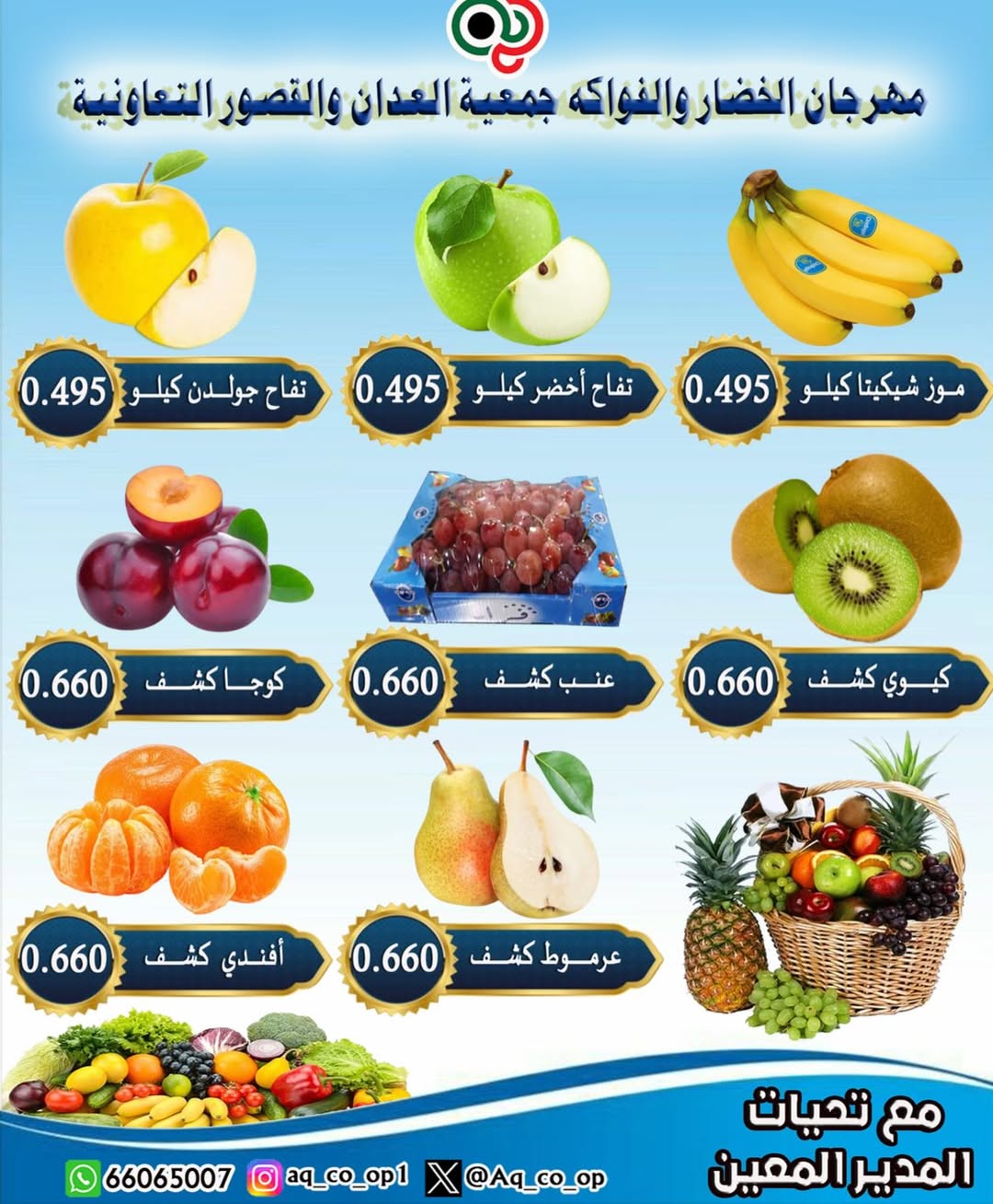 Al adan & Al Qasour co-op Kuwait Offers Sunday 25 January Vegetable and Fruit Festival Offers