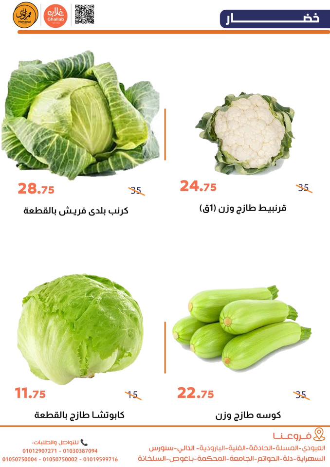 Ofertas de Mercados de Ghallab Egipto de 24 a 26 enero 2026 Ofertas de frutas y verduras
